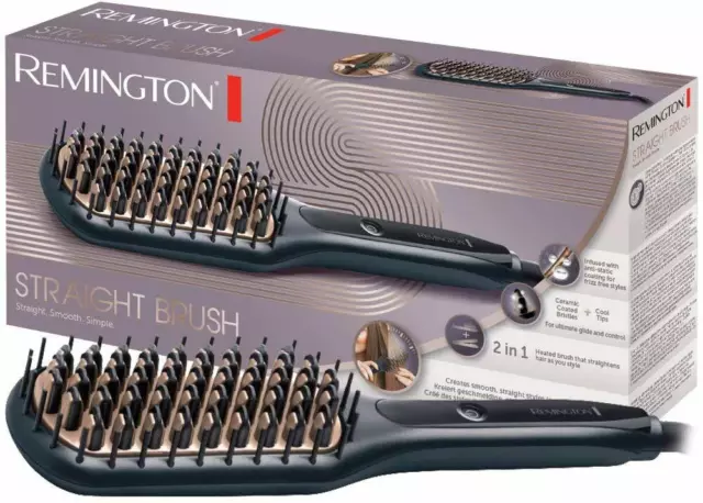 REMINGTON Glättbürste CB7400 Haarbürste Glätter keramikbeschichtet antistatisch