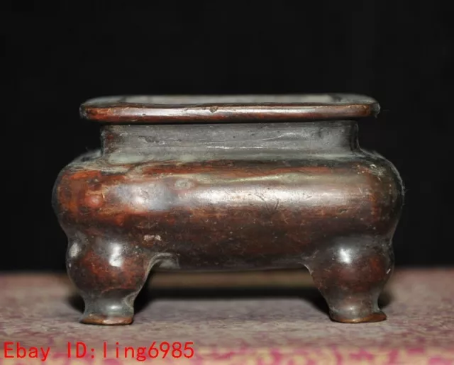 marked old chinese Dynasty palace buddhism Temple bronze incense burner Censer