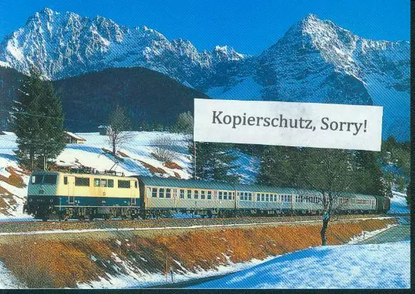 Foto AK - Elektro- Schnellzuglok 111 218-4 der DB bei Klais/ Obb am 19.01.1991