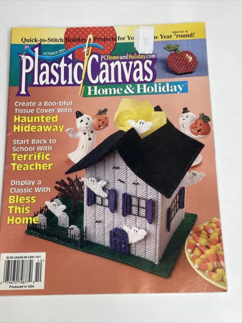 Patrón de proyectos de Halloween 76 revista de lona de plástico para el hogar y las vacaciones