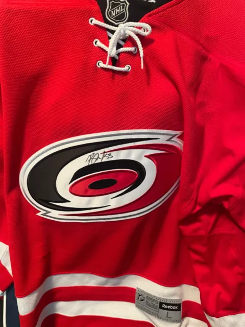 Jeff Skinner Autographed Carolina Hurricanes Jersey W/PROOF, Picture of Jeff  Signing For Us, Carolina Hurricanes, Calder Trophy at 's Sports  Collectibles Store