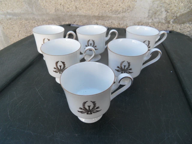 6 Vintage tea coffee moka cup tasse the café porcelaine TETTAU Bavaria Germany