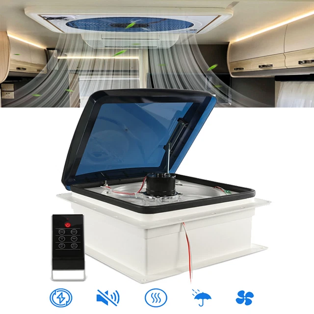 RV ROOF VENT with Thermostat and Rain Sensor Manual and Automatic