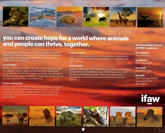 2025 INSPIRED BY Nature ifaw Wall Calendar FREE SHIPPING TO ALL USA