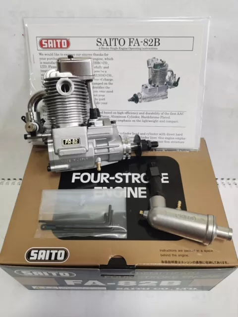 Saito FA82B Single Cylinder 4-Stroke Glow Engine exclusively for model airplanes 3