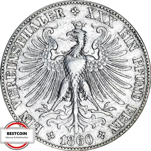 FRANKFURT AKS 8 Vereinstaler von 1860 in SS  1246023 2