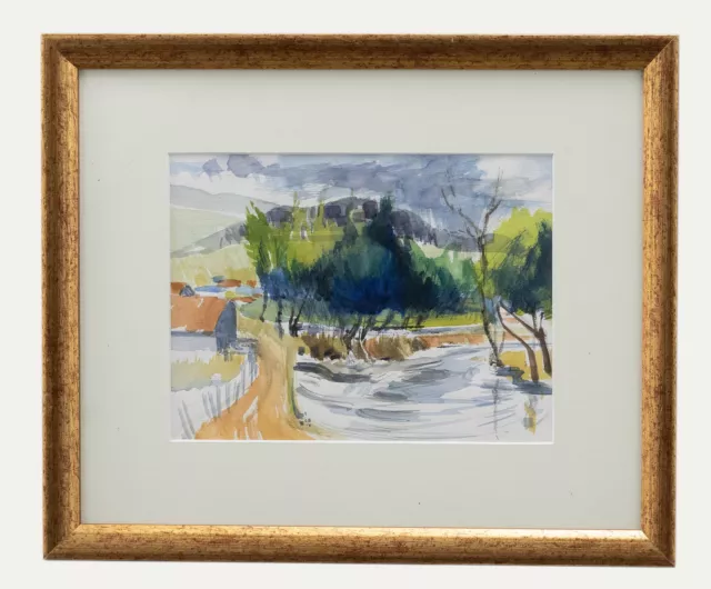 20th Century Watercolour - Winding River