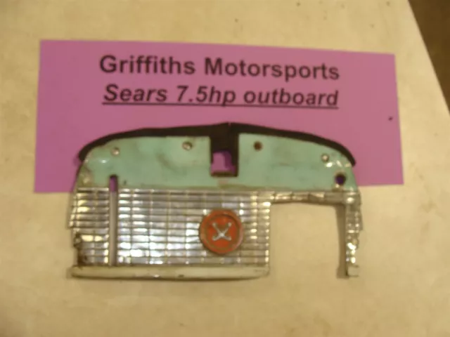 Sears 7.5hp outboard Ted williams dash cover plate front control cowl c6eb