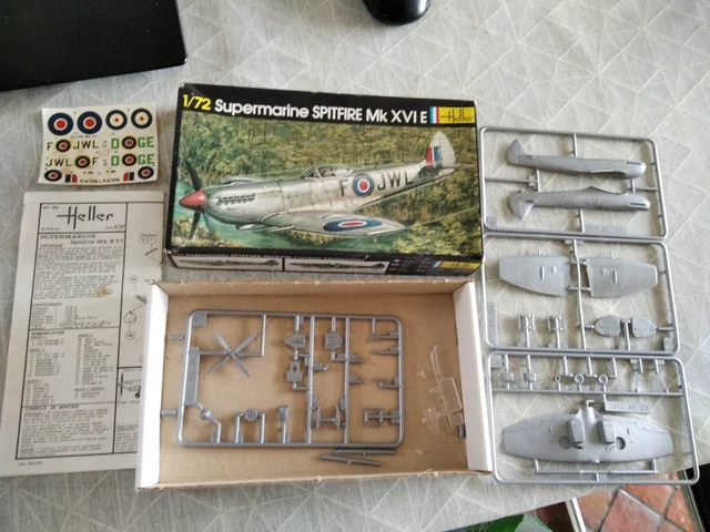 HELLER vintage - 1/72 -  supermarine SPITFIRE MK XVI E - COMPLET
