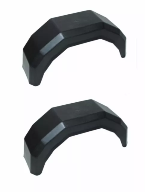 2x 13 inch black plastic trailer mudguard 13" mud guard boat wheel arch (pair) P