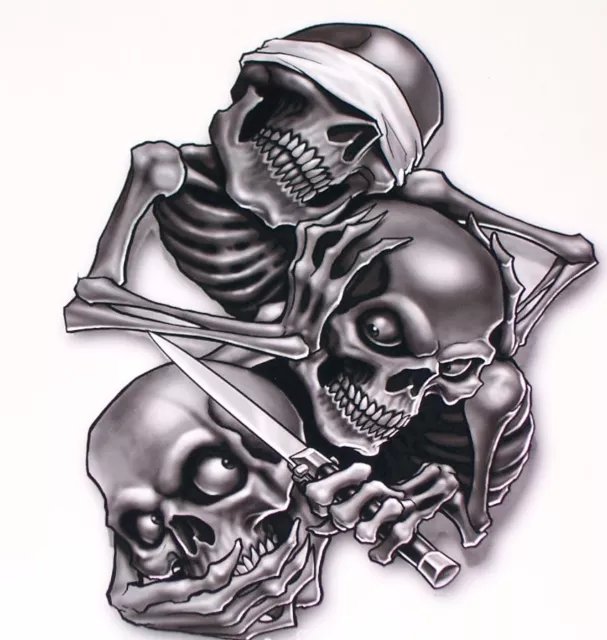 See No Evil Here No Evil Speak No Evil Decal 5"