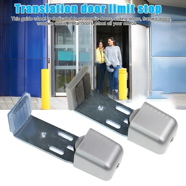 Kit 4 Guide Per Pavimento Porta Scorrevole, Nero, Plastica, Per Porte Fienile E Armadi - Foto 2