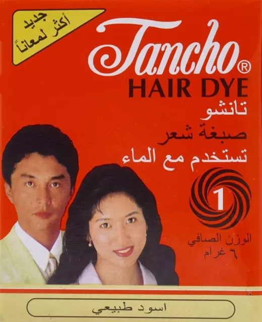 Tancho Hair, mustache, Dye Powder Natural Black 6gr ORIGINAL (2 pieces offer)