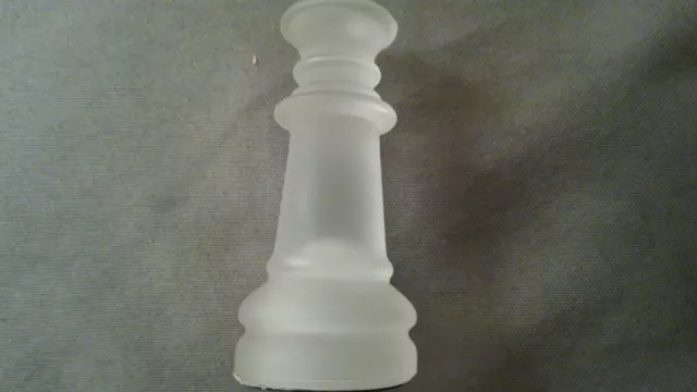 FROSTED GLASS QUEEN Replacement Chess Piece Glass 1 7/8 inches tall $11 ...