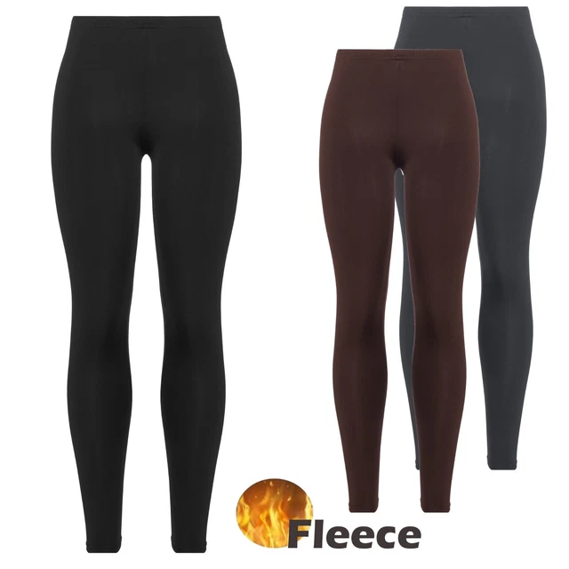LEGGINGS - Stretch Hose Gefüttert - Damen Thermohose Warme Haushose Polarfleece