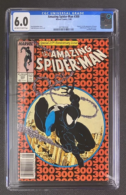 Amazing Spider-Man #300 CGC 6.0 1st Full App & Origin Venom! NEWSSTAND McFarlane