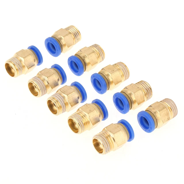 10 pz connettore rapido pneumatico adattatore raccordi aria filo diametro 8 mm