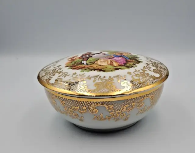 bonbonniere porcelaine limoges france decor florence