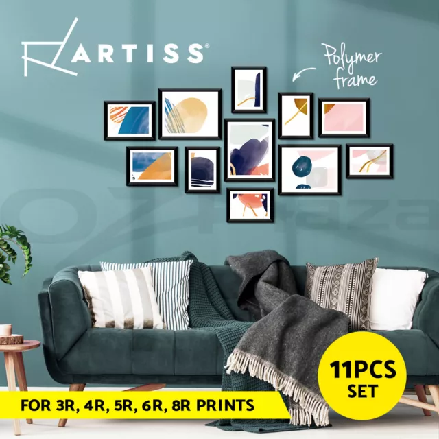 Artiss Photo Frame Wall Mount Set Picture Frames Home Decor Gift  Black 11pcs 2