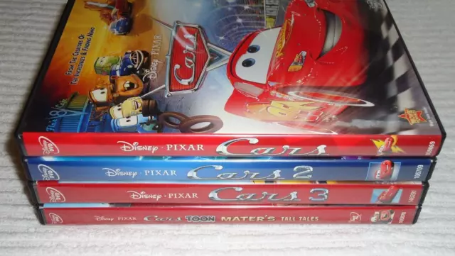 Disney Pixar's Cars 1 2 3 TRILOGY Widescreen 4 DVD Set Mater's Tall Tales Toon