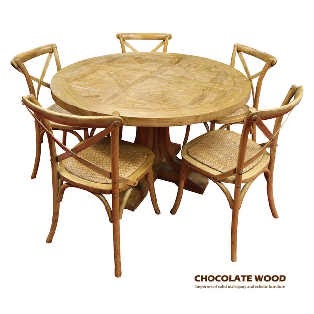 RONDE FRENCH PROVINCIAL Round Pedestal Dining Table Parquetry 140Cm ...