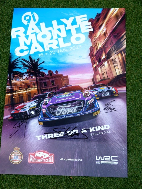 Affiche Originale Du Rallye De Monaco Monte-Carlo 2003, 71ème édition, 40x60 Cm