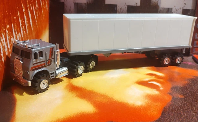 Vintage Schraper Stomper Semi Silver Kenworth Cabover Big Rig Truck & Trailer!