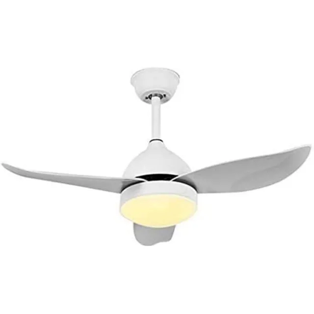 Ventilatore Da Soffitto E Plafoniera 62W Lampadario Led 3 Pale Telecomando Timer