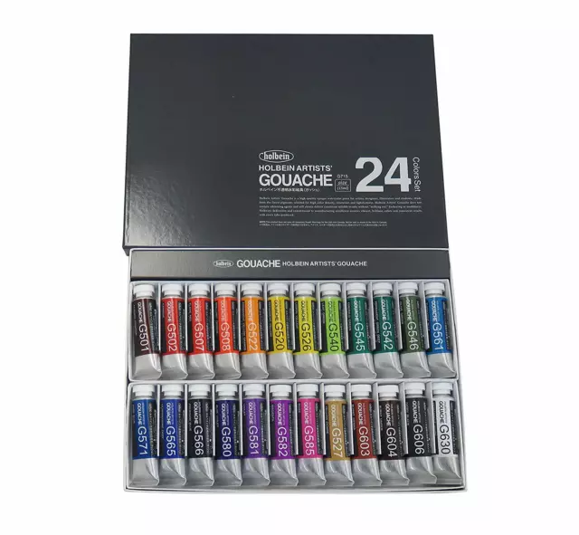 Holbein Artists' Gouache Opaque Water Colors G715 24 colors set 15ml JP import