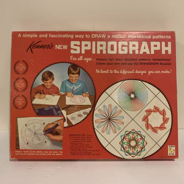 Vtg 1967 Kenner's No. 401 Spirograph Drawing Patterns Toy Complete Set
