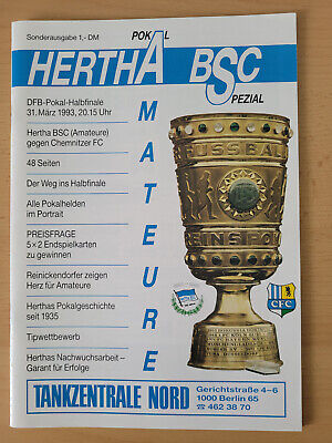 Bayer Finale De La Coupe DFB 12.06.1993 Bayer 04 Leverkusen Hertha BSC A Edition 