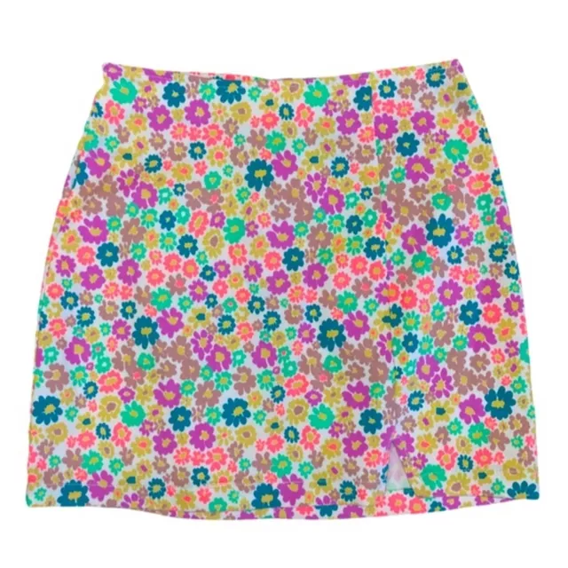 New Wild Fable Women's Skirt Sz 2 Y2K Floral Daisy Retro 90's Mini