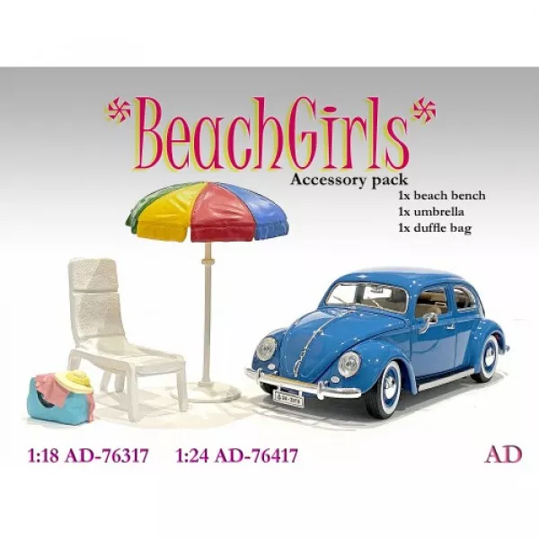 American Diorama 76317 Strand Zubehör für beach girls 1:18 Figur 1/1000 l ...