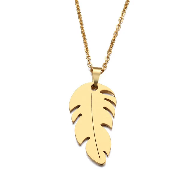 Collier Avec Pendentif Feuille En Argent 925 Plaqué Or 14k - Longueur 46 Cm - Marque Silverly - Neuf Avec étiquettes