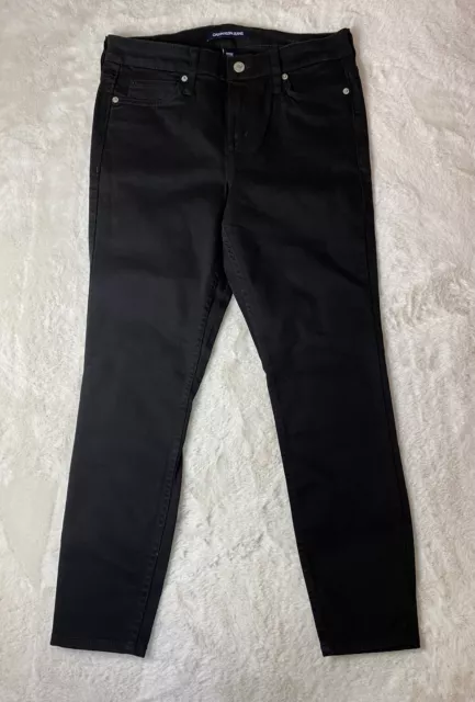 Calvin Klein Jeans Women's 30 x 28 26 Rise Skinny Leg Black Denim Slim NWOT