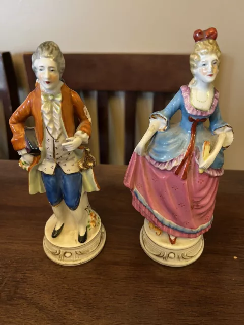 Pair of Victorian Porcelain Dolls - 8 inches