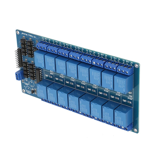 RELAY MODULE 16-CHANNEL 5V Relay Module Control Board With Optocoupler ...