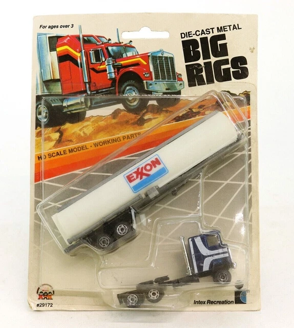 VINTAGE ZEE TOYS Big Rigs Mack Exxon Tanker Semi Truck and Trailer 10.