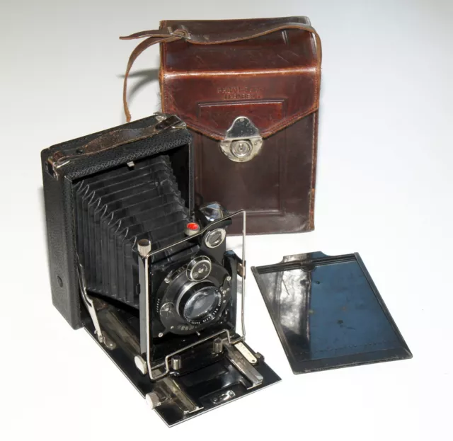 9x12 Folding Plate Camera Rare lens Hermagis Paris Major 13.5 cm F4.5 1:4.5/13.5 9x12 Folding Plate Camera Rare lens Hermagis Paris Major 13.5 cm F4.5 1:4.5/13.5