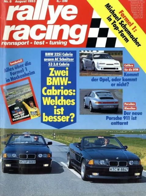 Rallye Racing 1993 8/93 911 Audi S4 4.2 Lexus LS 400 AC Schnitzer S3 3.0 Cabrio
