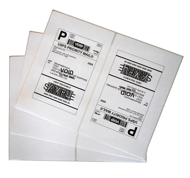 LABELS 8.5X5.5 1000 Shipping 8.5x5.5 HalfSheet Self Adhesive VM Brand