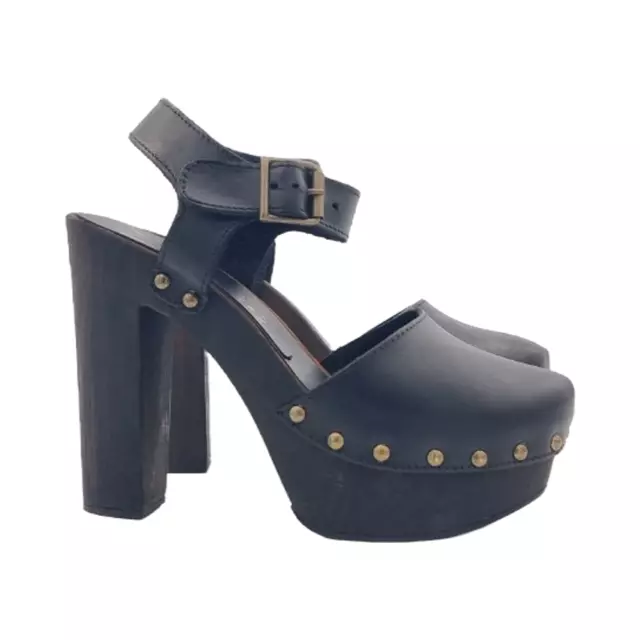 Mule Suédois Brun Chaussures Femme Talon Et Ceinture Fine - Taille 35 - MY463