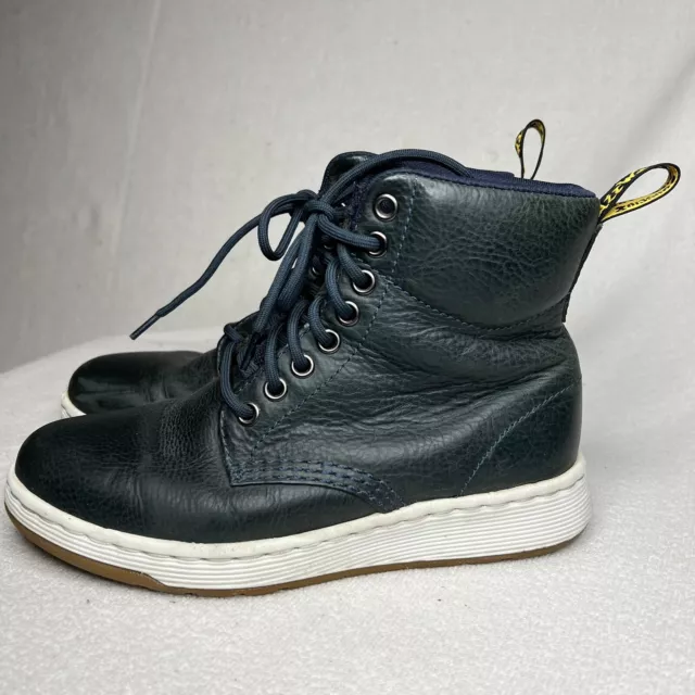 DR MARTENS RIGAL Carpathian Leather Over Ankle Boots Lace Up Navy