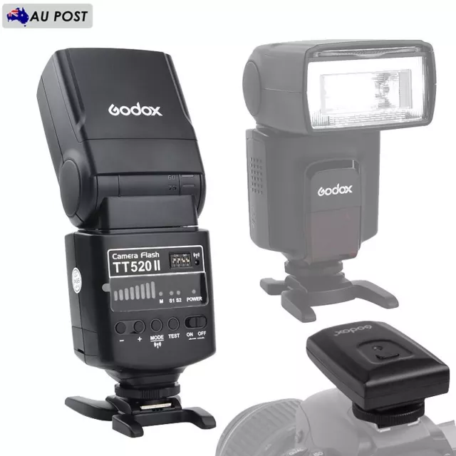 Godox Camera Flash TT520II GN33 Speedlite + Trigger For Nikon Canon Sony Fuji