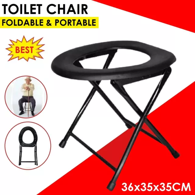 Portable Toilet Chair Toilet Seat Potty Stool For Indoor/Outdoor Travel Camping