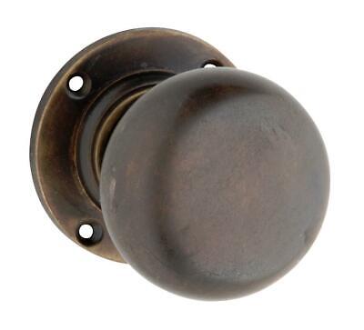 victorian antique brass forged mortice door knob set,57mm TH  0784