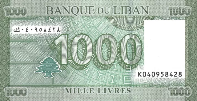 1 billet de 1000 livres du Liban neuf unc