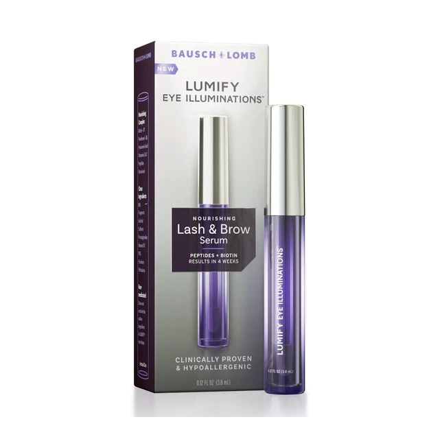 Bausch + Lomb: Lumify Eye Illuminations: suero para pestañas y cejas - 0,12 fl oz. Nuevo en caja