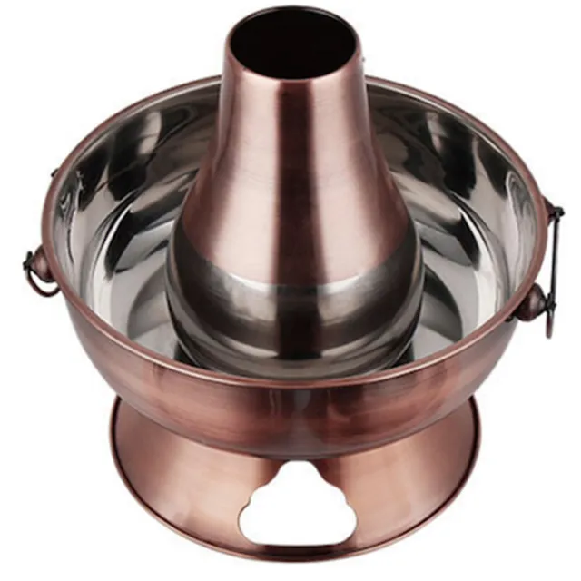 Red Copper Stainless Steel Traditional Beijing Chinese Large Charcoal Hot Pot