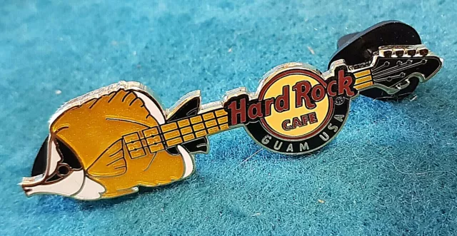 GUAM USA LONG NOSED BUTTERFLY GOLDEN FISH GUITAR SERIES  Hard Rock Cafe PIN LE